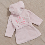 Personalized Little Sister Pink Fleece Robe