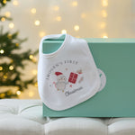 Personalised First Christmas Penguin Bib