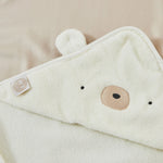 Personalised Ivory Bear Hooded Towel