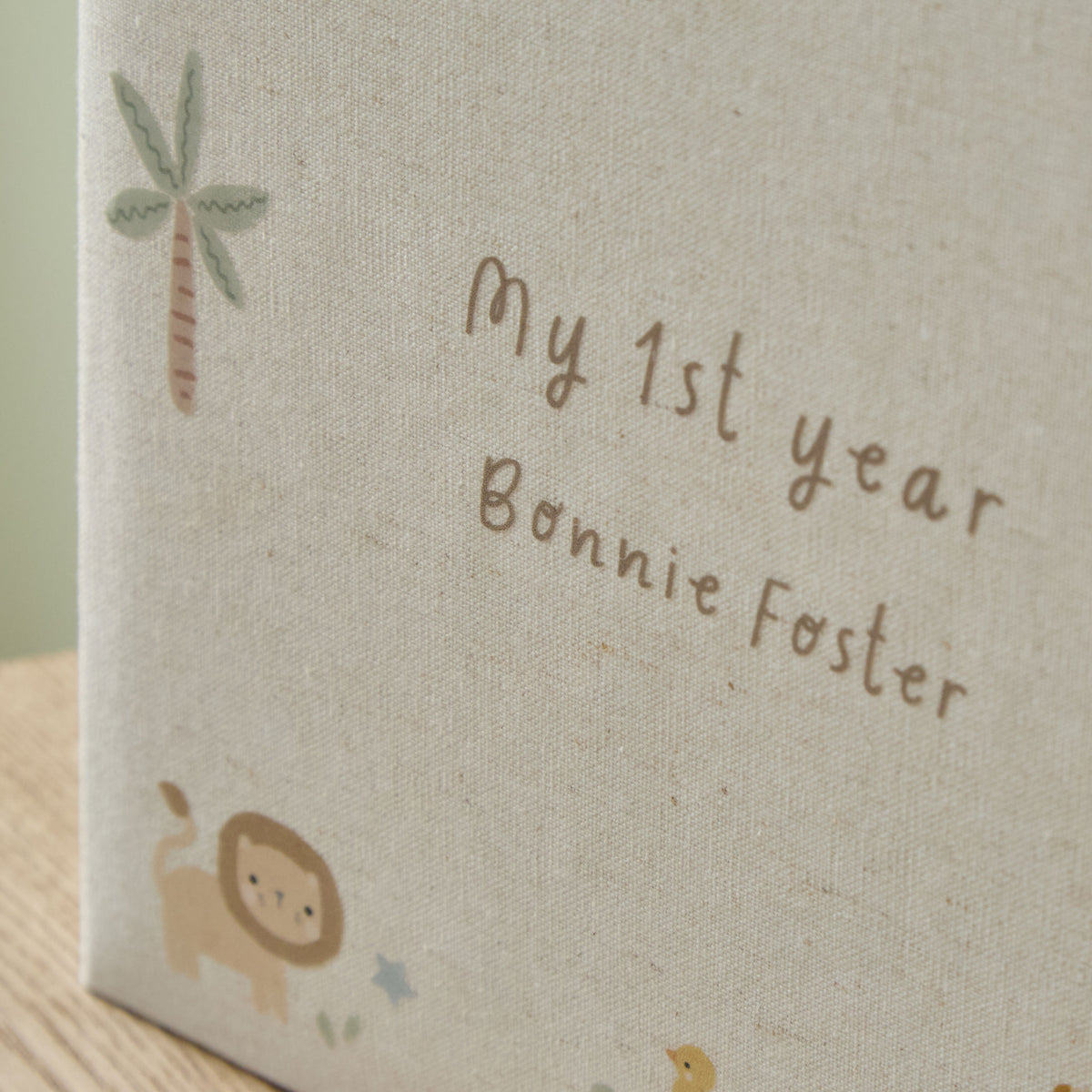 Personalised Safari Linen Photo Album