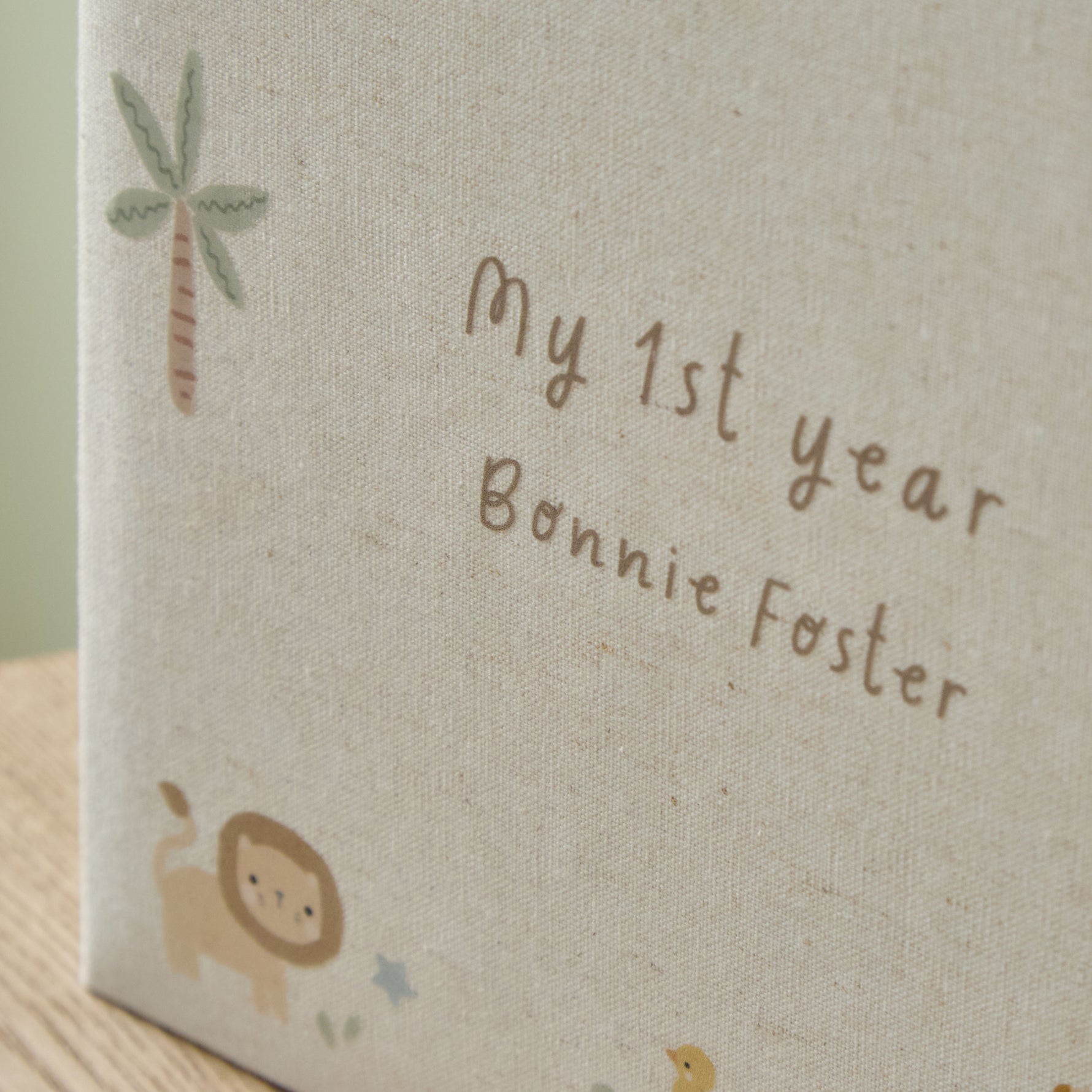 Personalised Safari Linen Photo Album