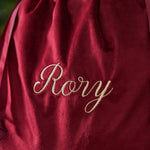 Personalised Medium Script Velvet Gift Bag