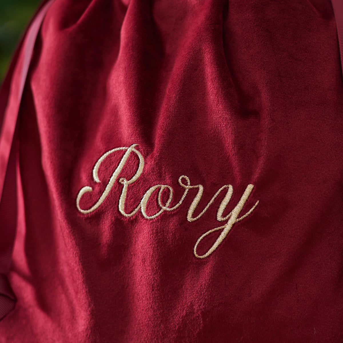 Personalised Medium Script Velvet Gift Bag