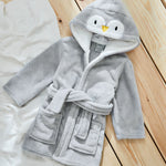 Sibling Grey Penguin Robes Gift Set