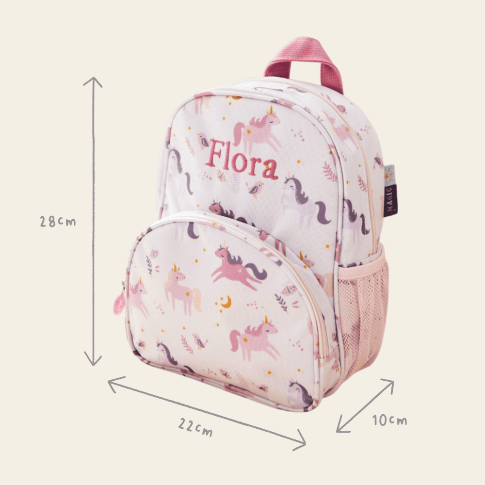 Personalised Unicorn Print Mini Backpack
