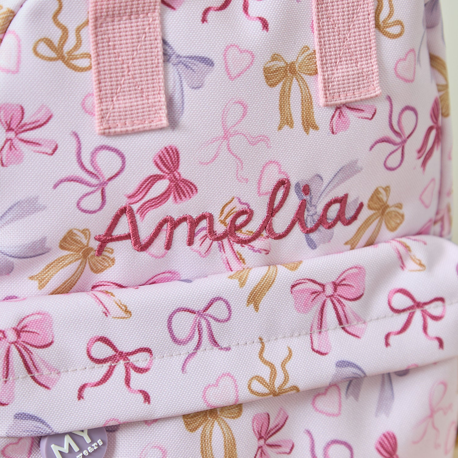 Personalised Bow Grab Mini Backpack