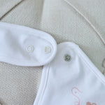 Personalised Pink Mouse Ballerina 1st Christmas Bib
