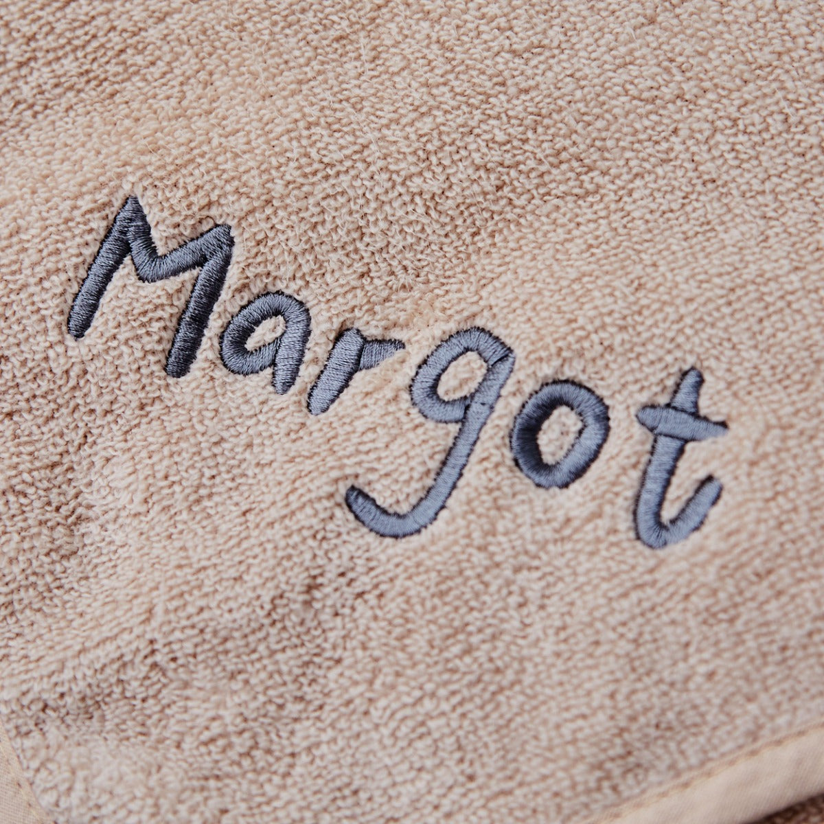 Personalized Oatmeal Leopard Small Hooded Towel
