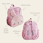 Personalised Pink Bunny Medium Backpack