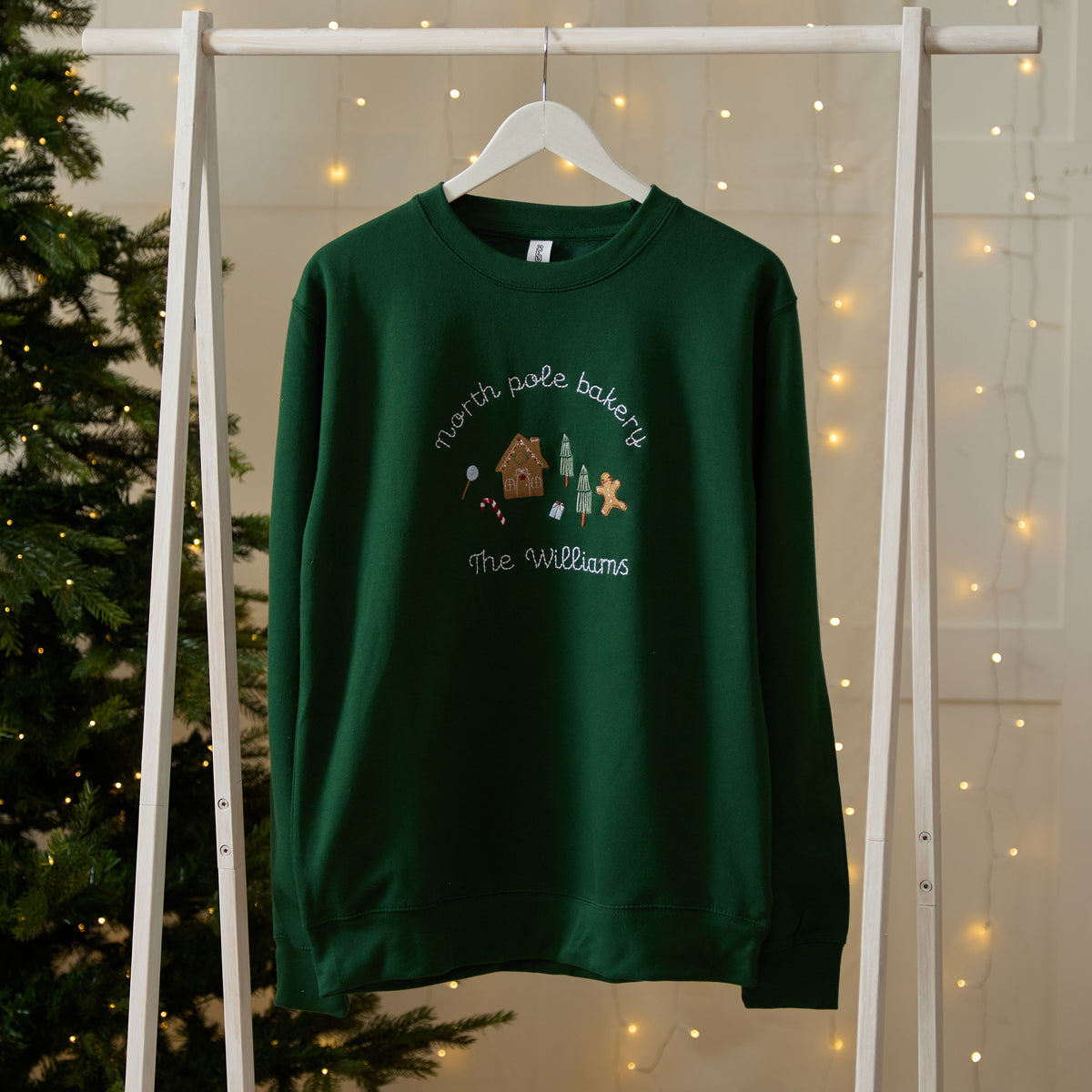 Personalised Adults Green Bakery Jumper