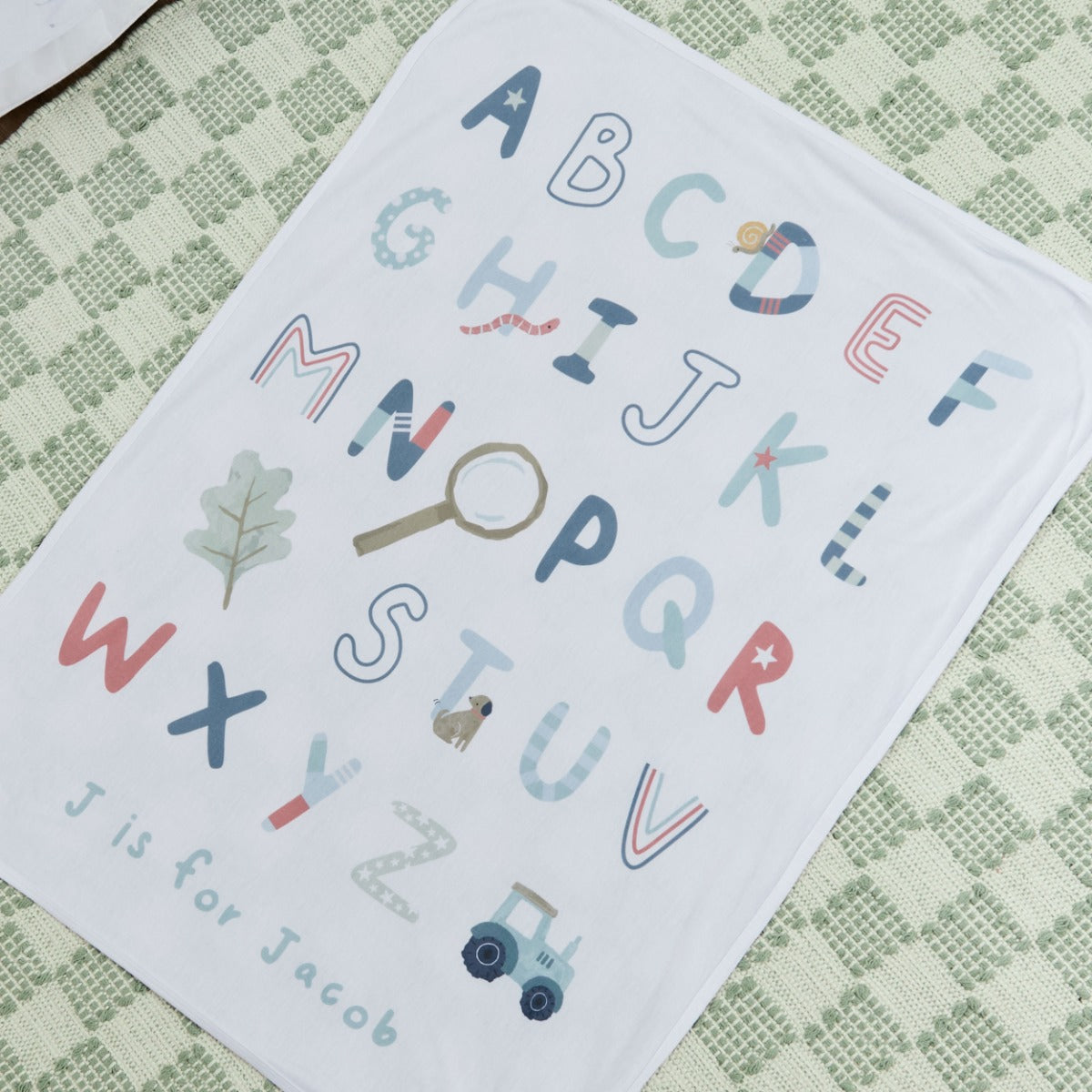 Personalized Hedgerow Hideout Abc Jersey Blanket