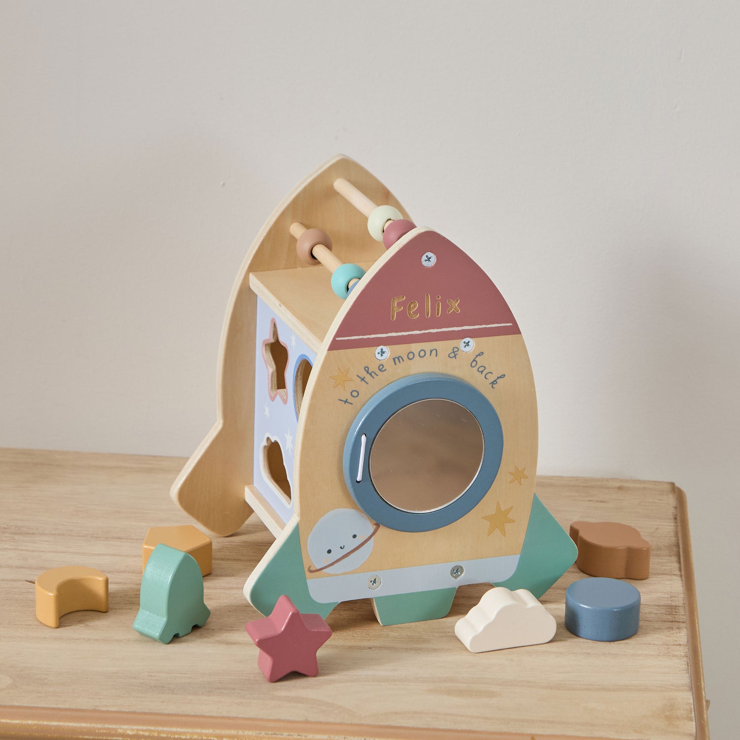 Personalised Rocket Shape Sorter FSC®