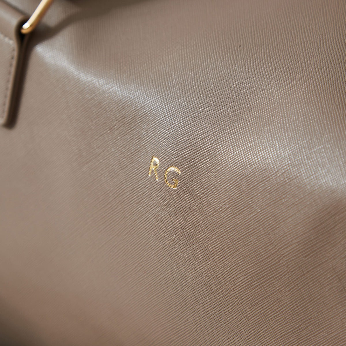 Personalised Weekend Holdall Bag in Taupe by Made Yours
