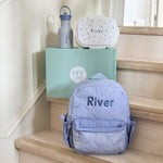 Personalised Blue Spot Water Bottle 