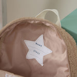 Personalised Daisy Embroidered Caramel Borg Backpack