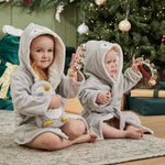Sibling Grey Penguin Robes Gift Set