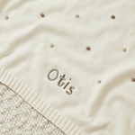 Personalized Neutral Spot Bobble Blanket