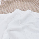 Personalized Ivory Star Jacquard Baby Blanket