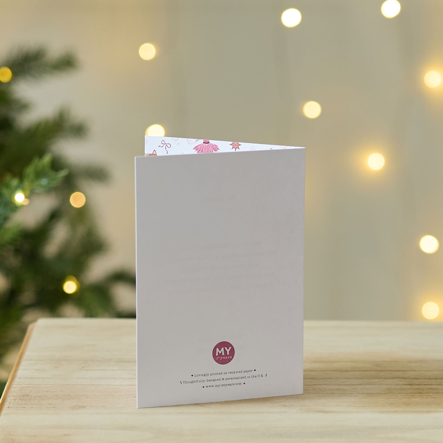 Personalised 1st Christmas Pink Mouse Ballerina Card