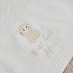 Personalized Biscuit Bear Ivory Shawl