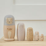 Personalised Neutral Safari Nesting Dolls