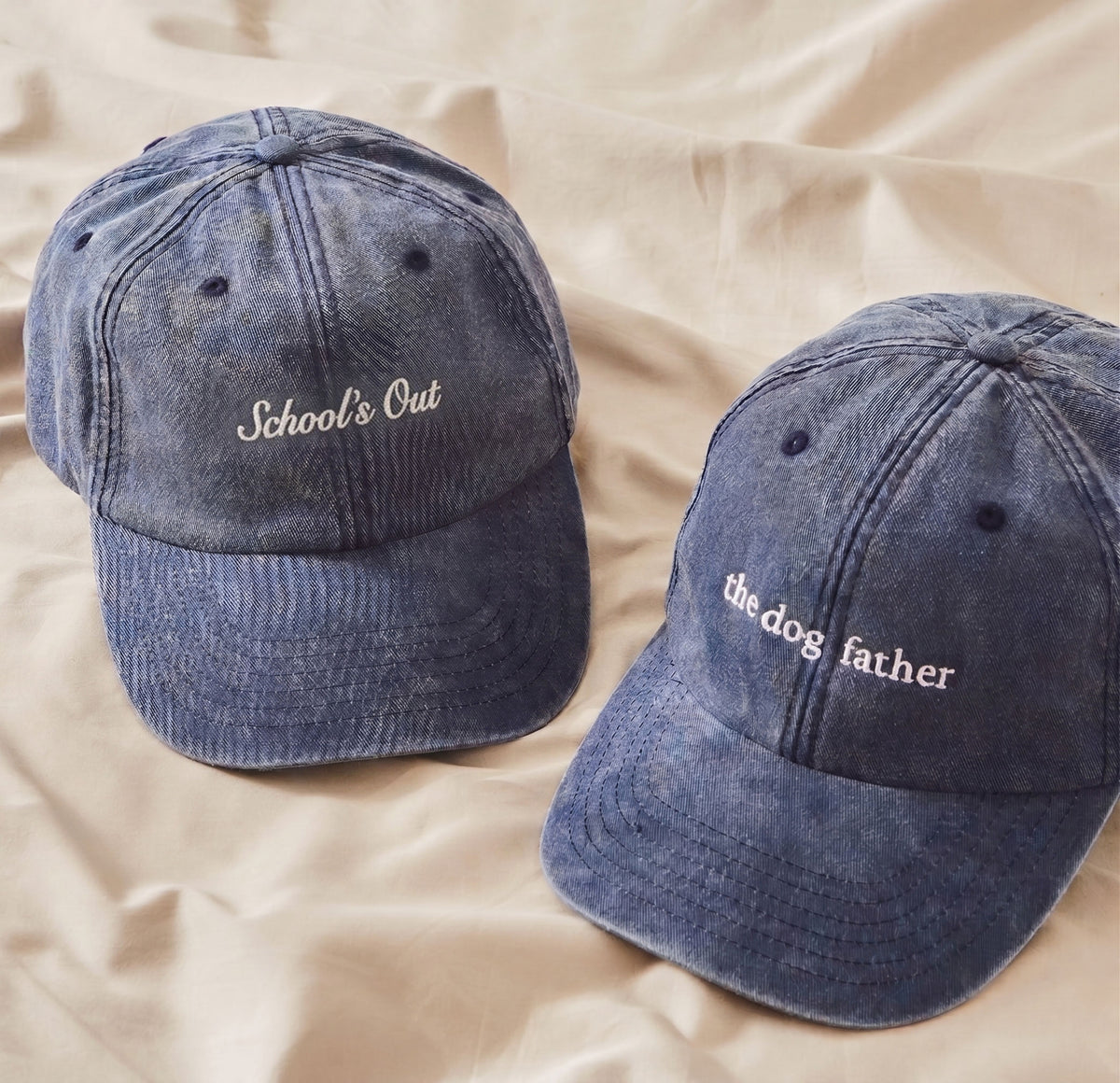 Personalised Denim Blue Cap