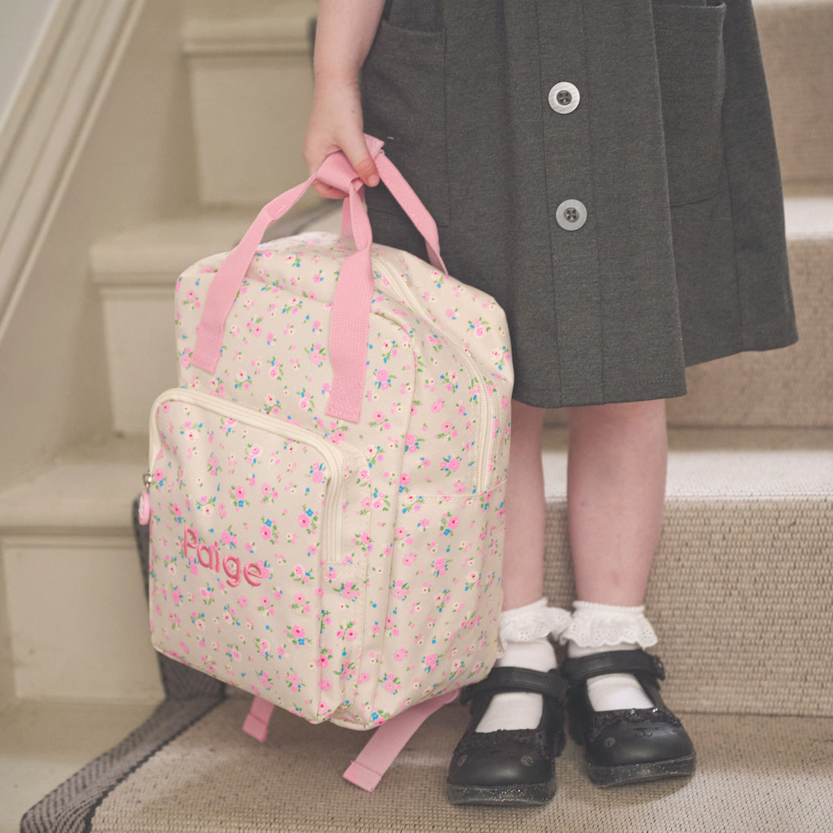 Personalised Ditsy Print Medium Backpack