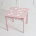 Personalised Daisy Printed Pink Scalloped Table FSC®