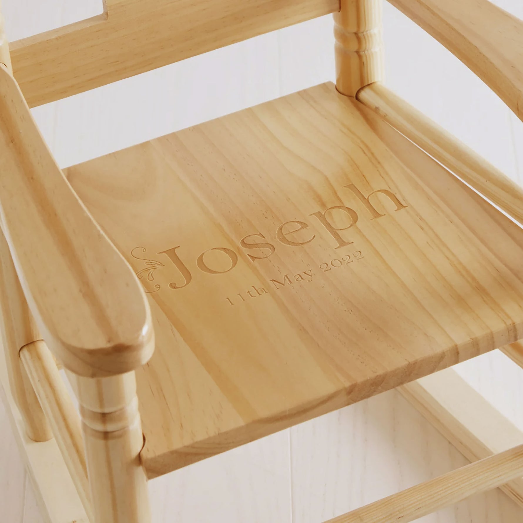Personalised Traditional Wooden Rocking Chair