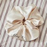 Personalised Extra Large Silky Scrunchie in Ivory by Made Yours