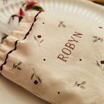 Personalised Traditional Christmas Polka Dot Drawstring Gift Bag
