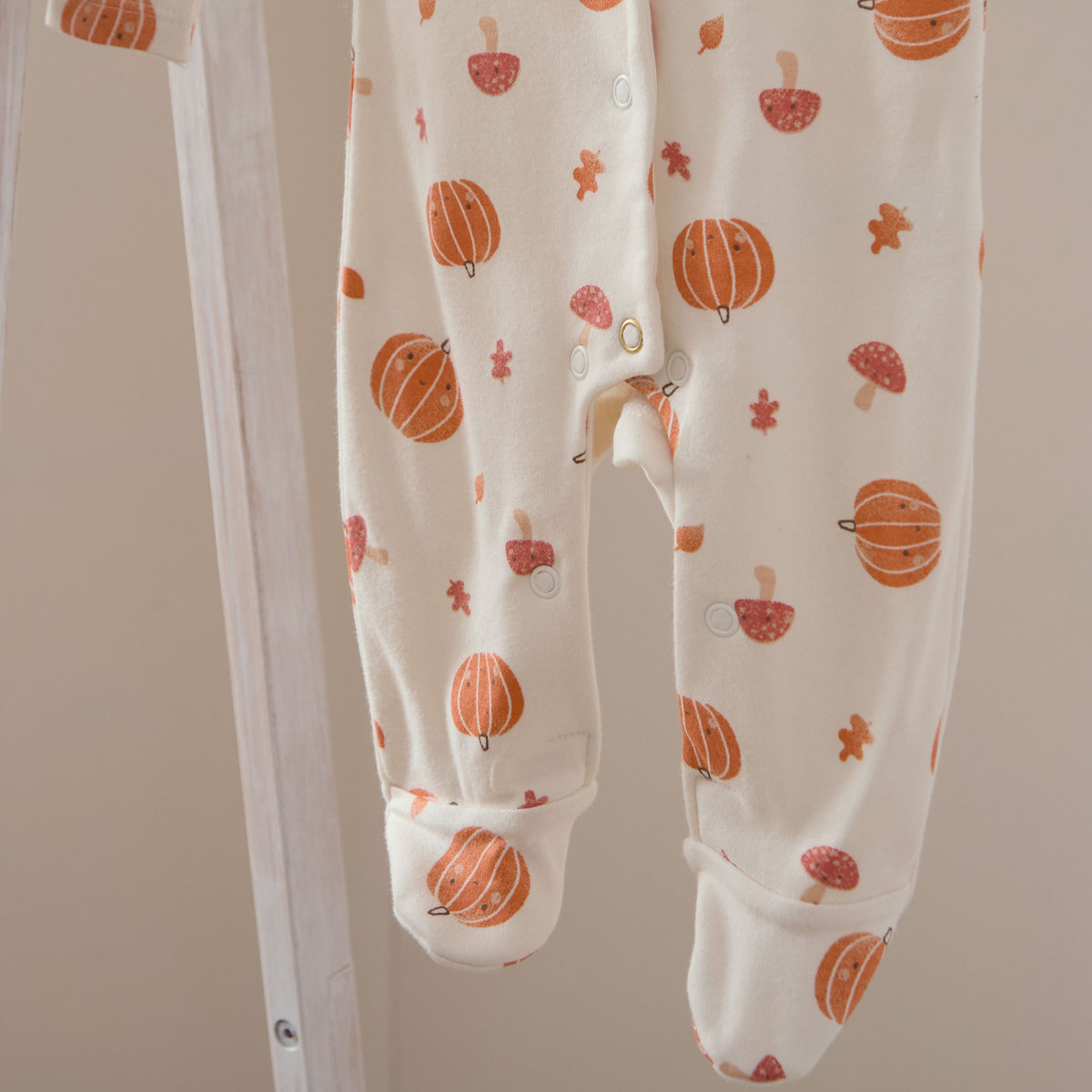 Personalised Pumpkin Organic Sleepsuit