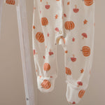 Personalised Pumpkin Organic Sleepsuit