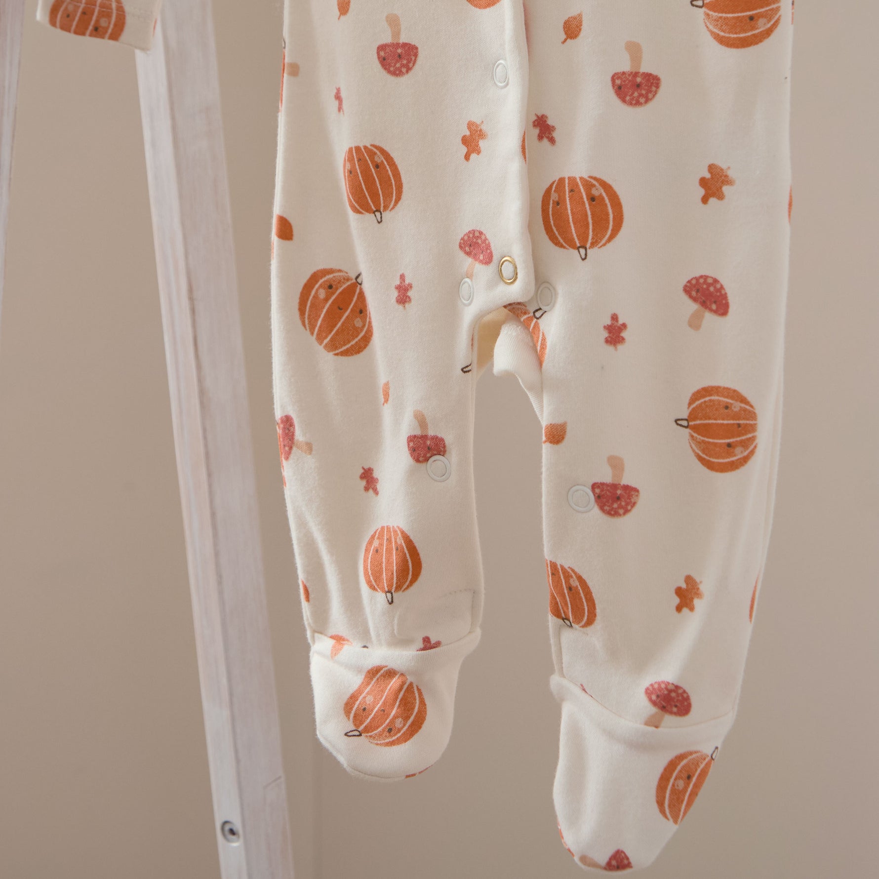 Personalised Pumpkin Organic Sleepsuit