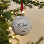 Personalised First Christmas Bauble
