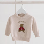 Personalised Teddy Bear Oatmeal Jumper
