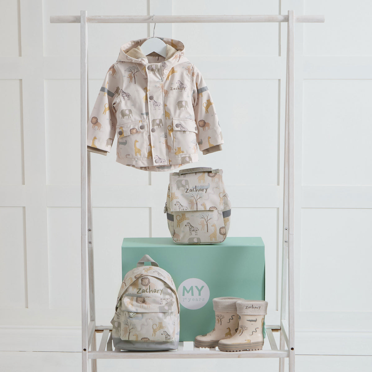 Personalised Neutral Safari Ultimate Gift Set