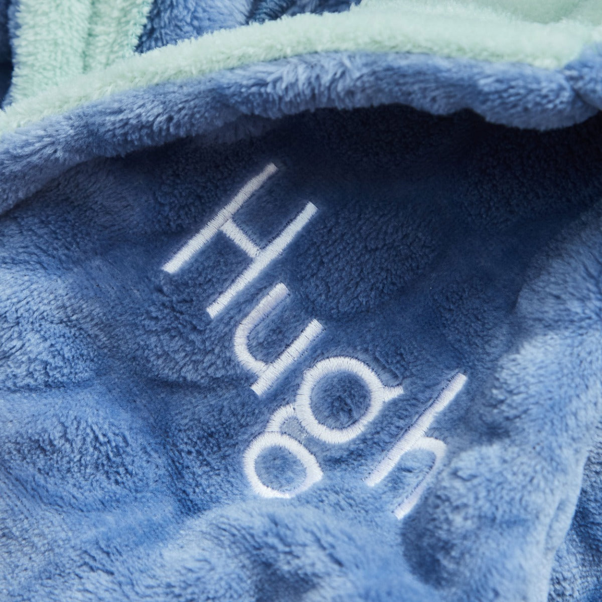 Personalized Blue Stegosaurus Dinosaur Fleece Dressing Gown