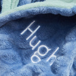 Personalized Blue Stegosaurus Dinosaur Fleece Dressing Gown
