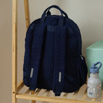 Personalised Racecar Large Navy Cord Backpack