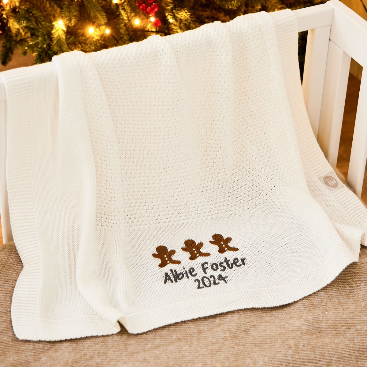 Personalized Gingerbread Ivory Shawl 