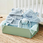 Personalized Blue Splash, Snuggle & Cuddle Gift Set