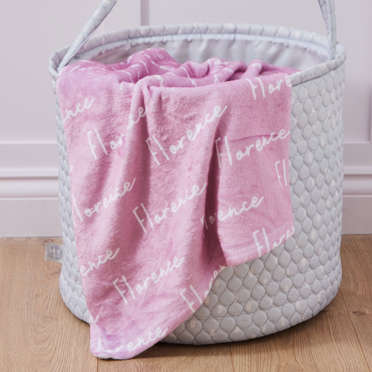 Personalized Pink All-Over Print Fleece Blanket