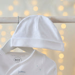 Personalised The Snowman™ and Snowdog Sleepsuit and Hat Set