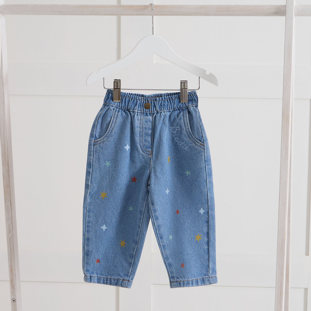 Personalised Mulitcoloured Star Denim Jeans