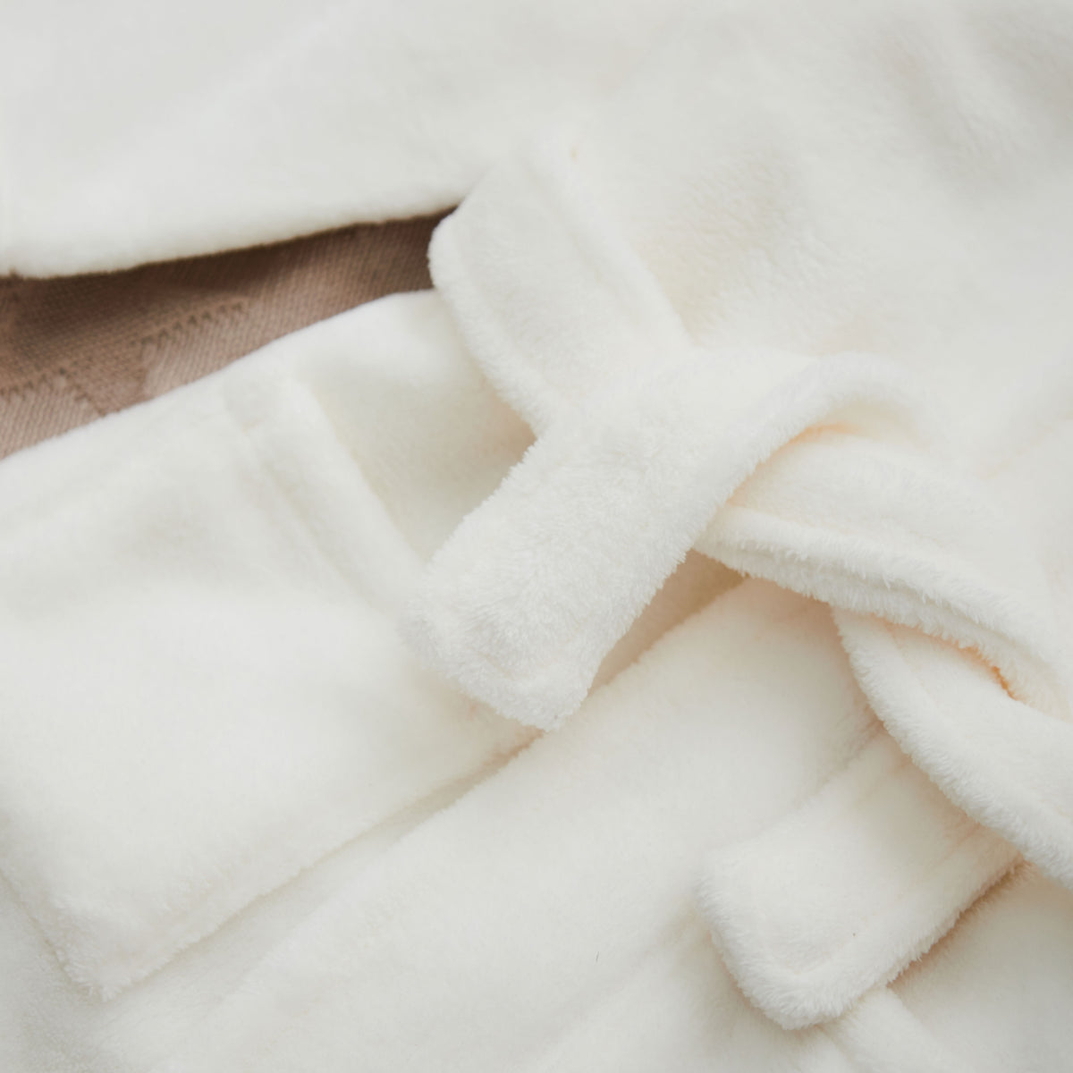 Personalized Biscuit Bear Ivory Fleece Robe