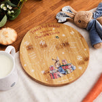Personalised Peter Rabbit™ Round Christmas Bamboo Platter
