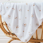Personalized Yellow Floral Print Jersey Blanket