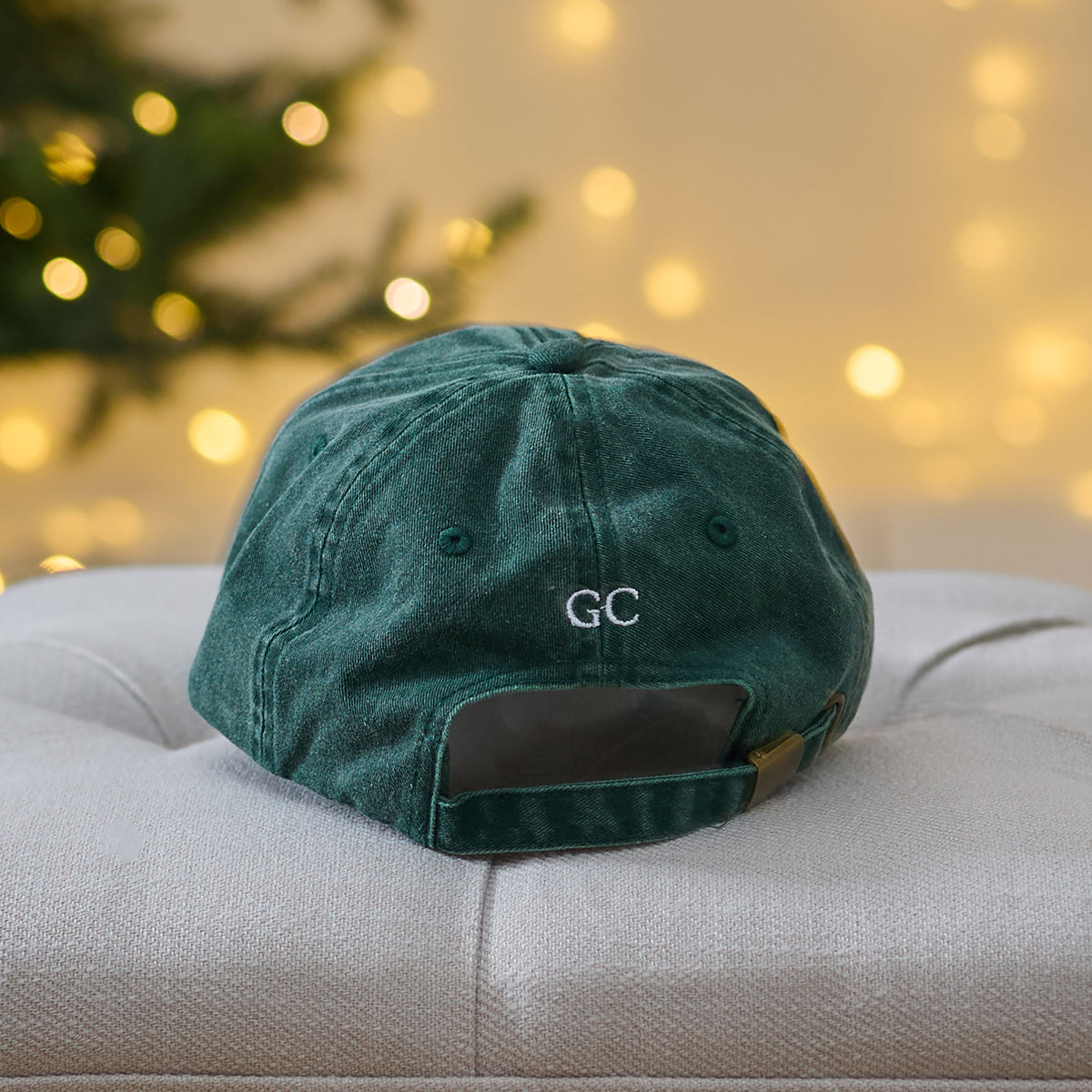 Personalised Bottle Green Vintage Cap