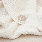Personalized Christening Ivory Cotton Baby Shawl